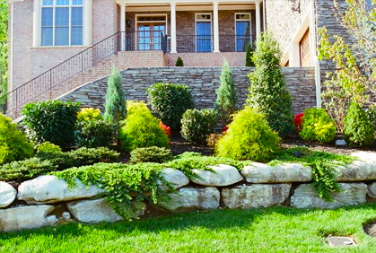 Simple landscaping with evergreen trees and shrubs designs ideas ...