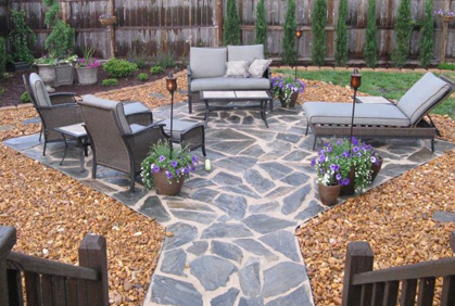 Pictures of stamped and decorative concrete patio designs ideas and photos